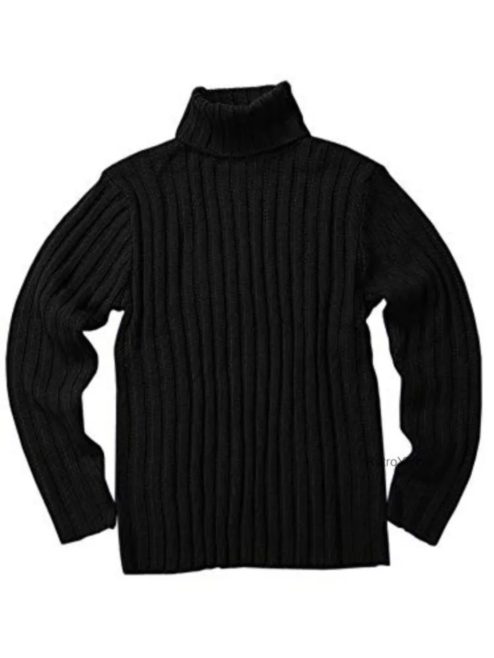 Mens Turtleneck Sweater Cable Knit Chunky Winter Pullover Acrylic